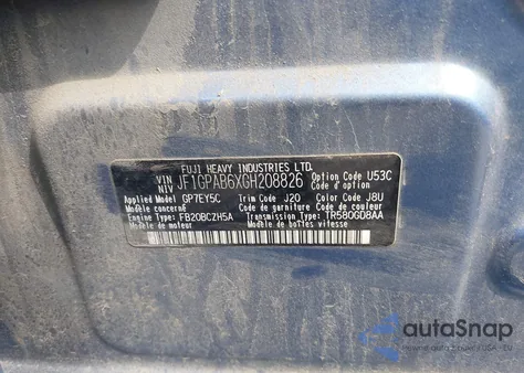 2016 Subaru Impreza 2.0I Premium from USA, damaged, VIN JF1GPAB6XGH208826